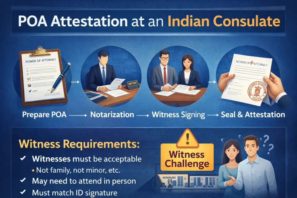 Indian consulate power of attorney attestation process guide
